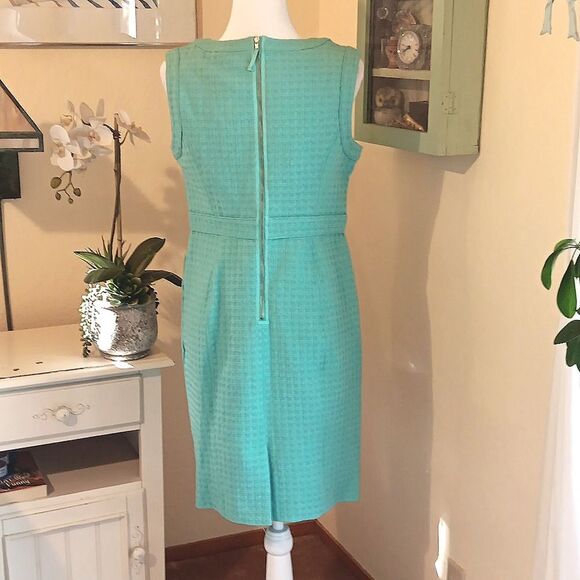 NEW. Liz Claiborne Aqua Textured Sheath Dress. Classic. Career. - Picture 6 of 13